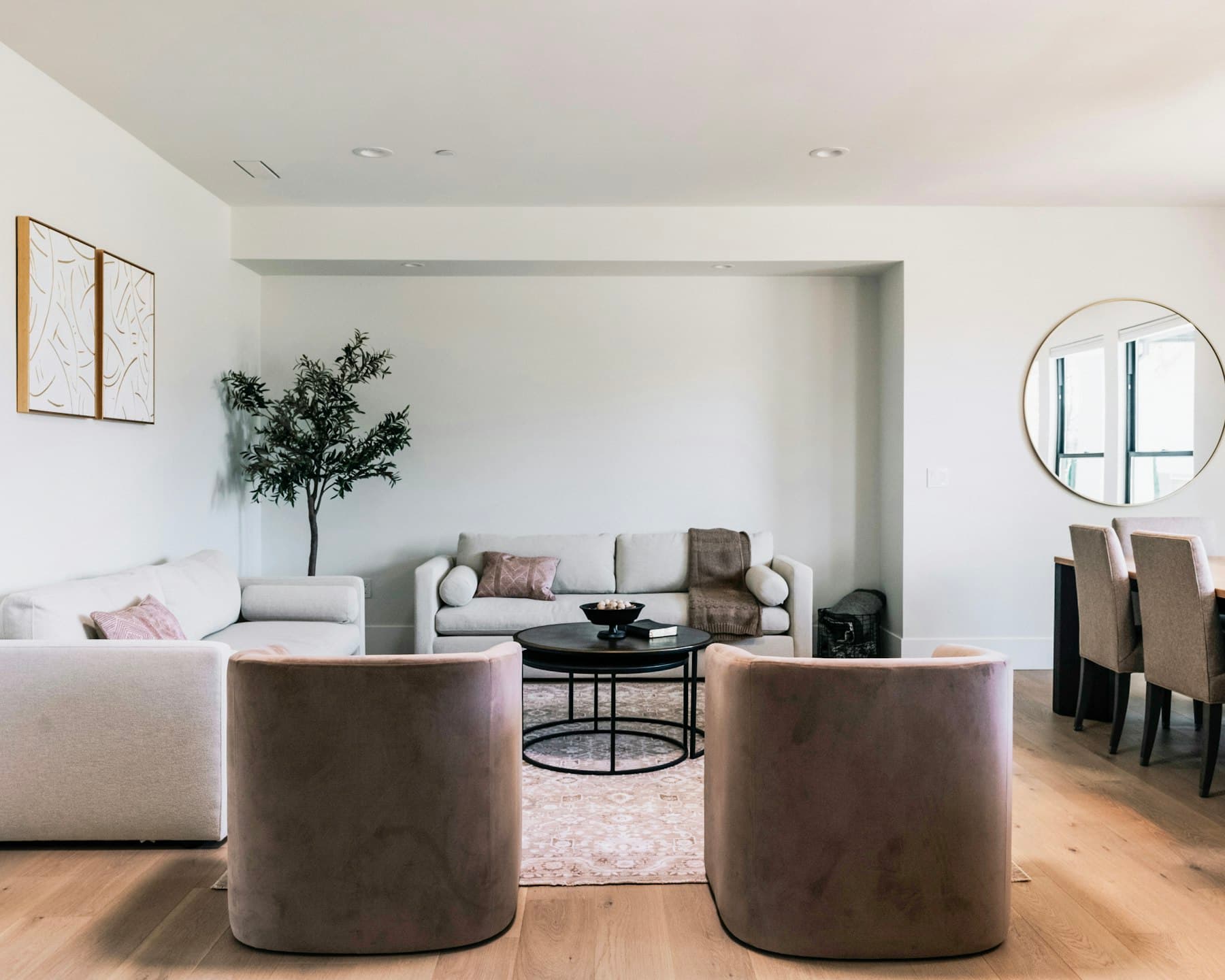 Warm Scandinavian living room